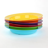 Bruchsicherer tiefer Teller,  Plastikteller, BPA frei,  hergestellt in Deutschland, bruchsicher, bruchfest, Trinkglas